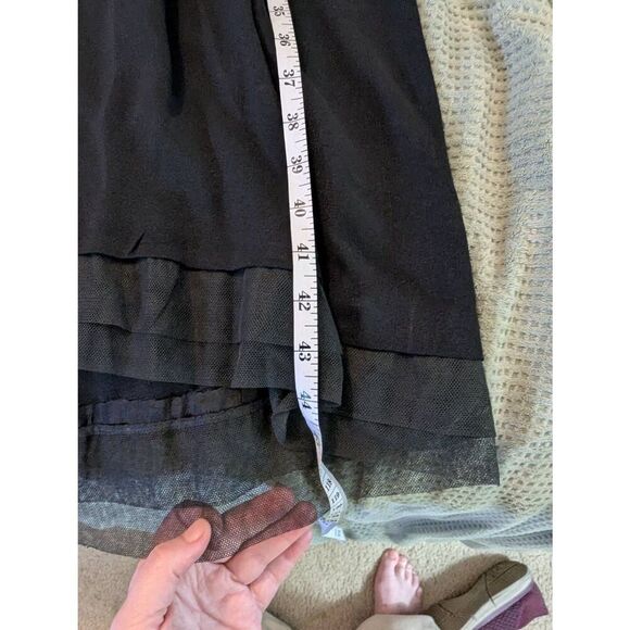 Vintage Handmade 1940s Black Crepe Eveningwear Midi Dress Gown Women's Small - Picture 6 of 8